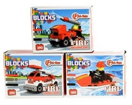 Blocks Fire, 3 Different Packages, 25+26+32= 83 bricks